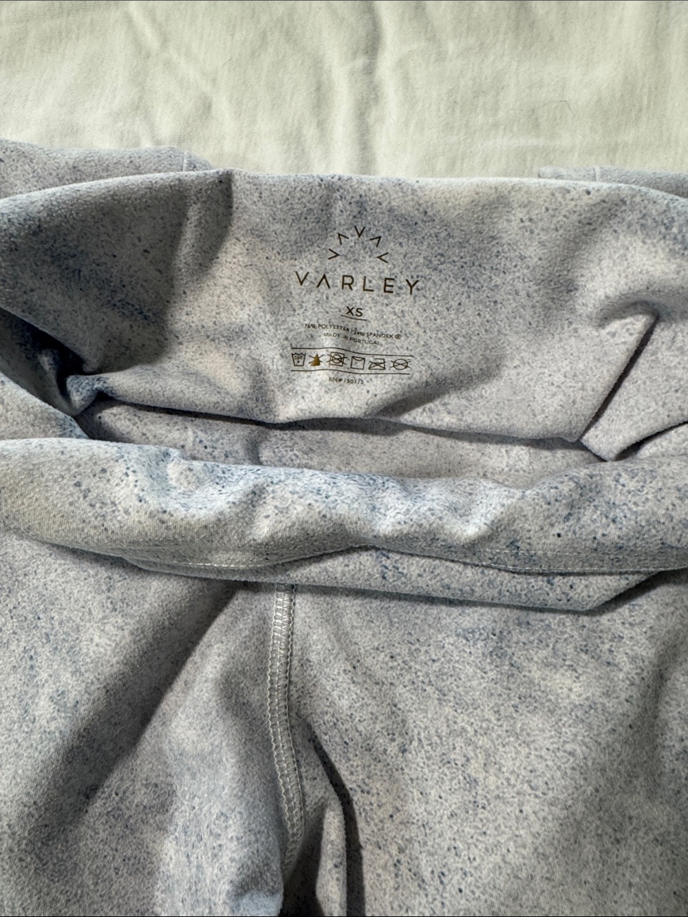 Varley Speckled Light Gray Performance Leggings